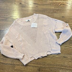 Cotélac NWT Women's blush Pink cotton Knit Sweater, size 1 (small)